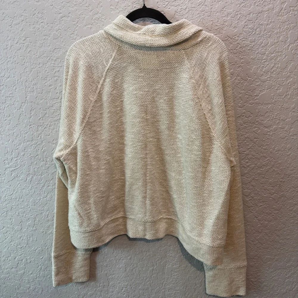 OFFLINE by Aerie Cowl Neck Knit Hoodie XL Cream Athleisure Loungewear - Picture 4 of 6